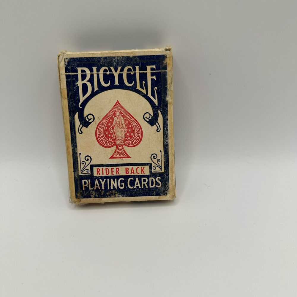 Vintage Bicycle Blue Rider Back 808 Playing Card